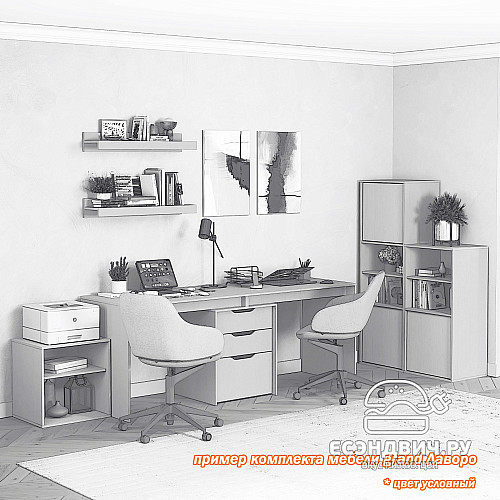 Стол письменный 1,8 grand "Лаворо" (Анкор тёмный) D