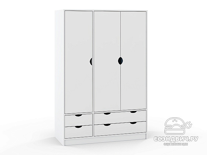 Шкаф 6 120х180 grand "Лаворо" (Белый / Белый) /1735