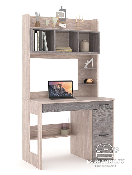 Стол письменный 1,0х1,8 прав.art "Лаворо" (Анкор темный) / Анкор светлый) /1795