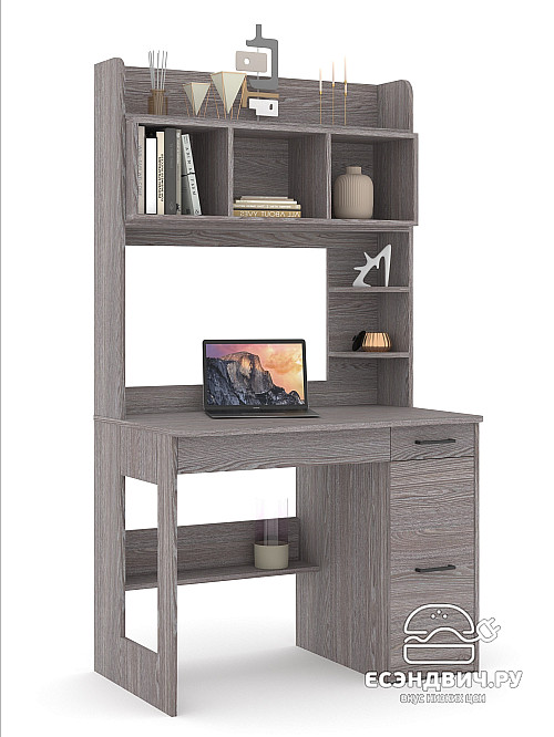 Стол письменный 1,0х1,8 прав.art "Лаворо" (Анкор темный / Анкор темный) /1795