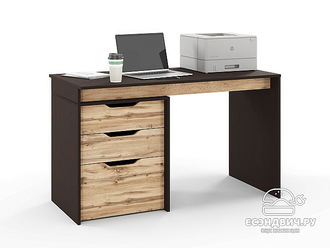 Стол письменный 1,3 grand "Лаворо" (Венге / Дуб вотан) /1671