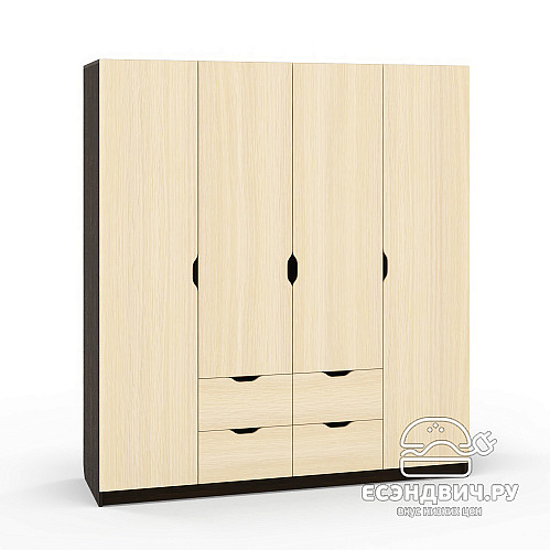 Шкаф 3 180х200 grand "Лаворо" (Венге / Дуб выбеленный) /1717