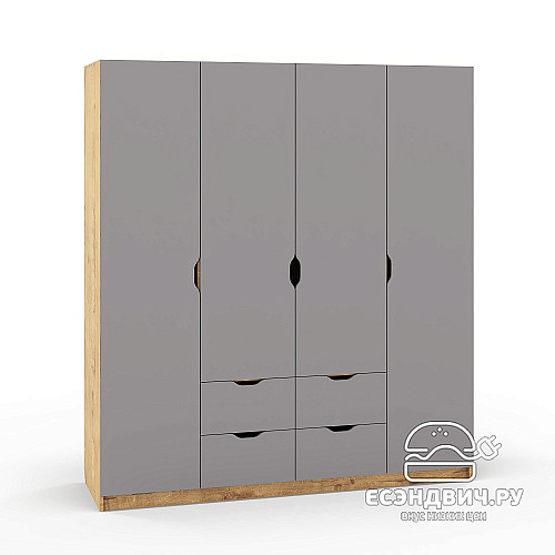 Шкаф 3 180х200 grand "Лаворо" (Дуб бунратти / Вулканический серый) /1717