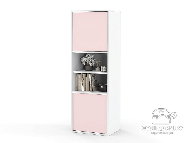 Пенал 50х150 grand "Лаворо" (Белый / Розовый кварц) /1640