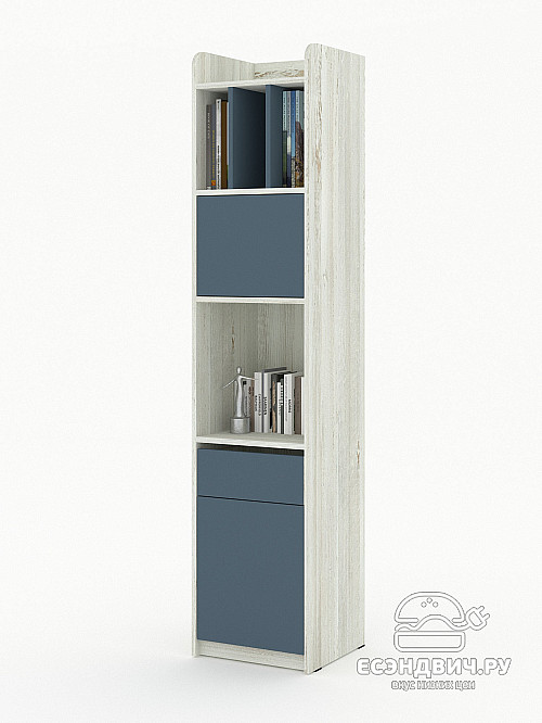 Шкаф-пенал 2 40х180 "Лаворо" (Сосна винтерберг / Маренго) /1934